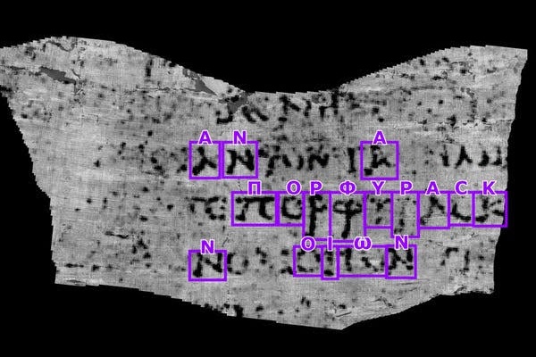 Scientists Use AI to Decipher Ancient Roman Scrolls